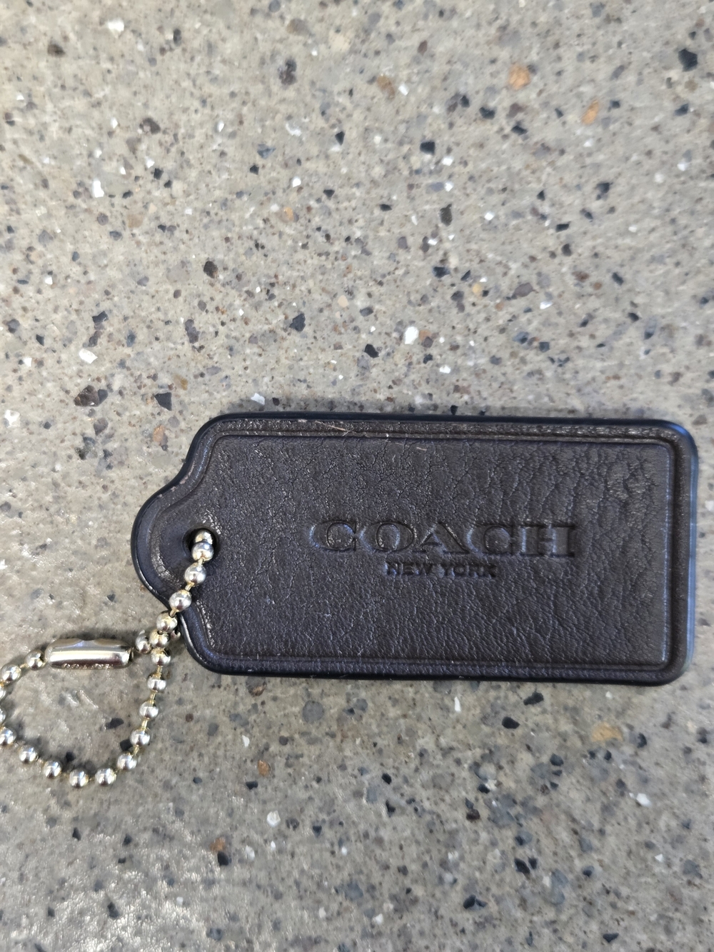 Vintage Coach Leather Hang tag